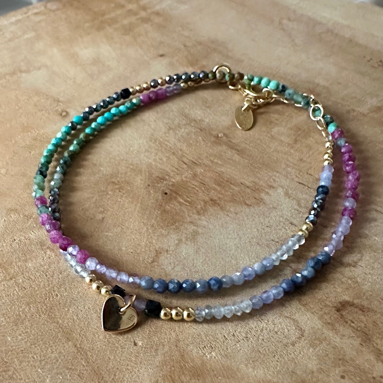 Bracelet pierres fines multicolores- Printemps avant l'heure. – Image 5