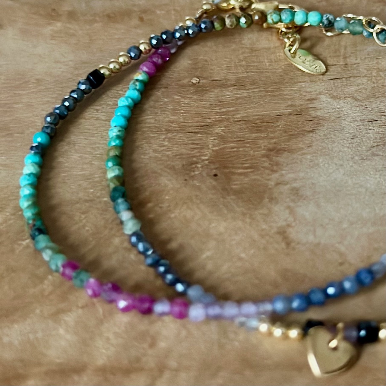 Bracelet pierres fines multicolores- Printemps avant l'heure. – Image 3