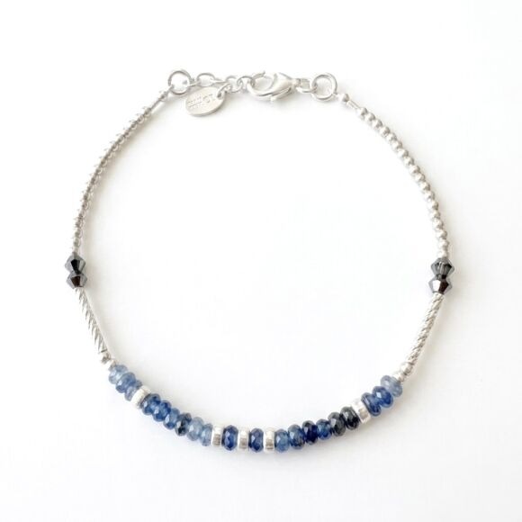 Bracelet en cyanite ( kyanite) et Argent 925 - Azur silencieux