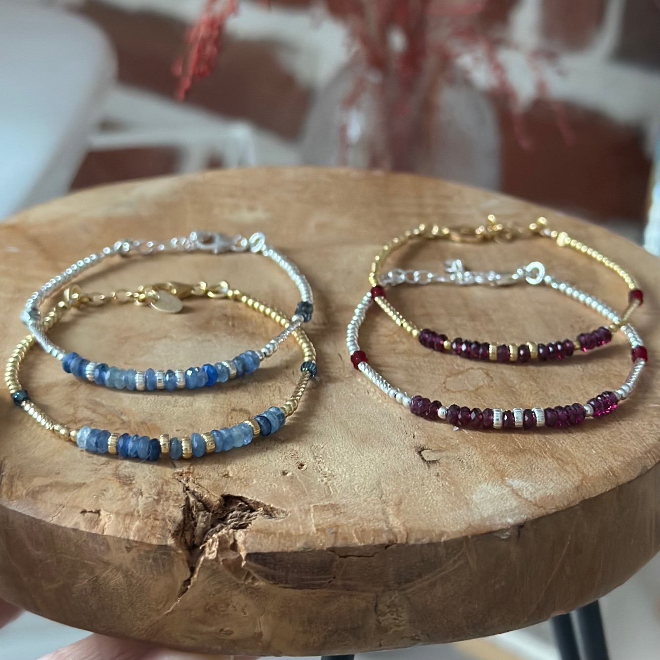 Bracelet Grenat secret en Argent 925 ou Argent doré – Image 3