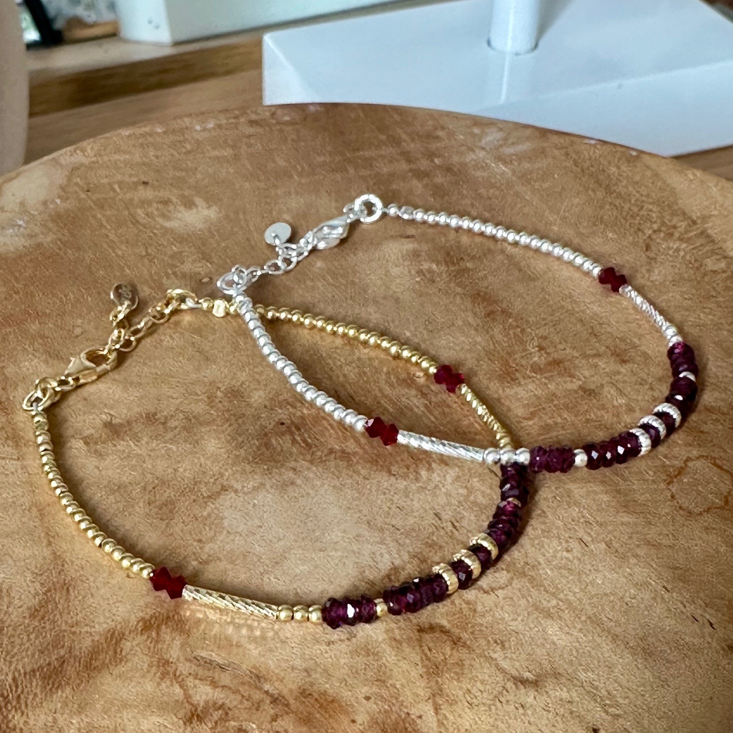Bracelet Grenat secret en Argent 925 ou Argent doré – Image 4