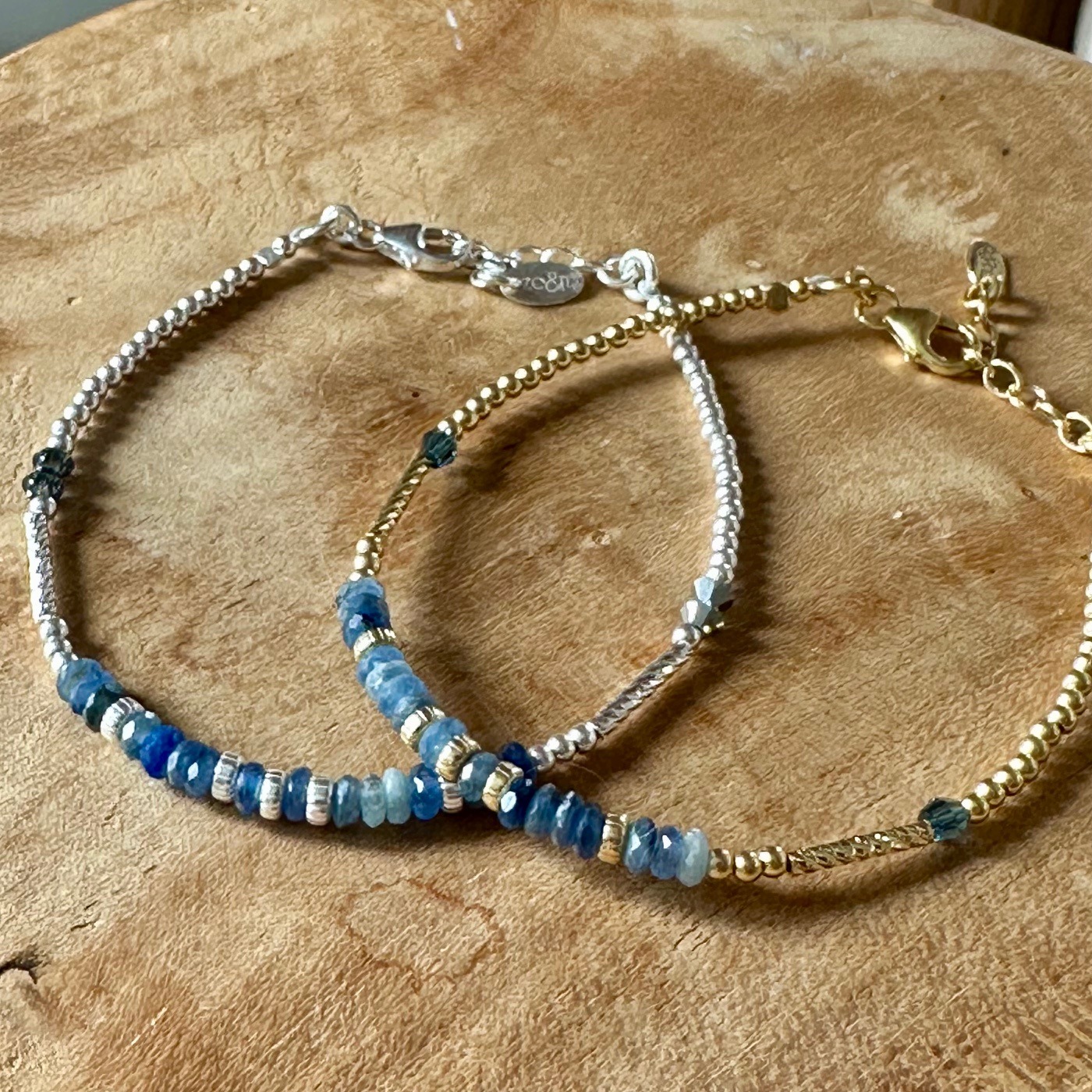 Bracelet en cyanite ( kyanite) et Argent 925 - Azur silencieux – Image 5