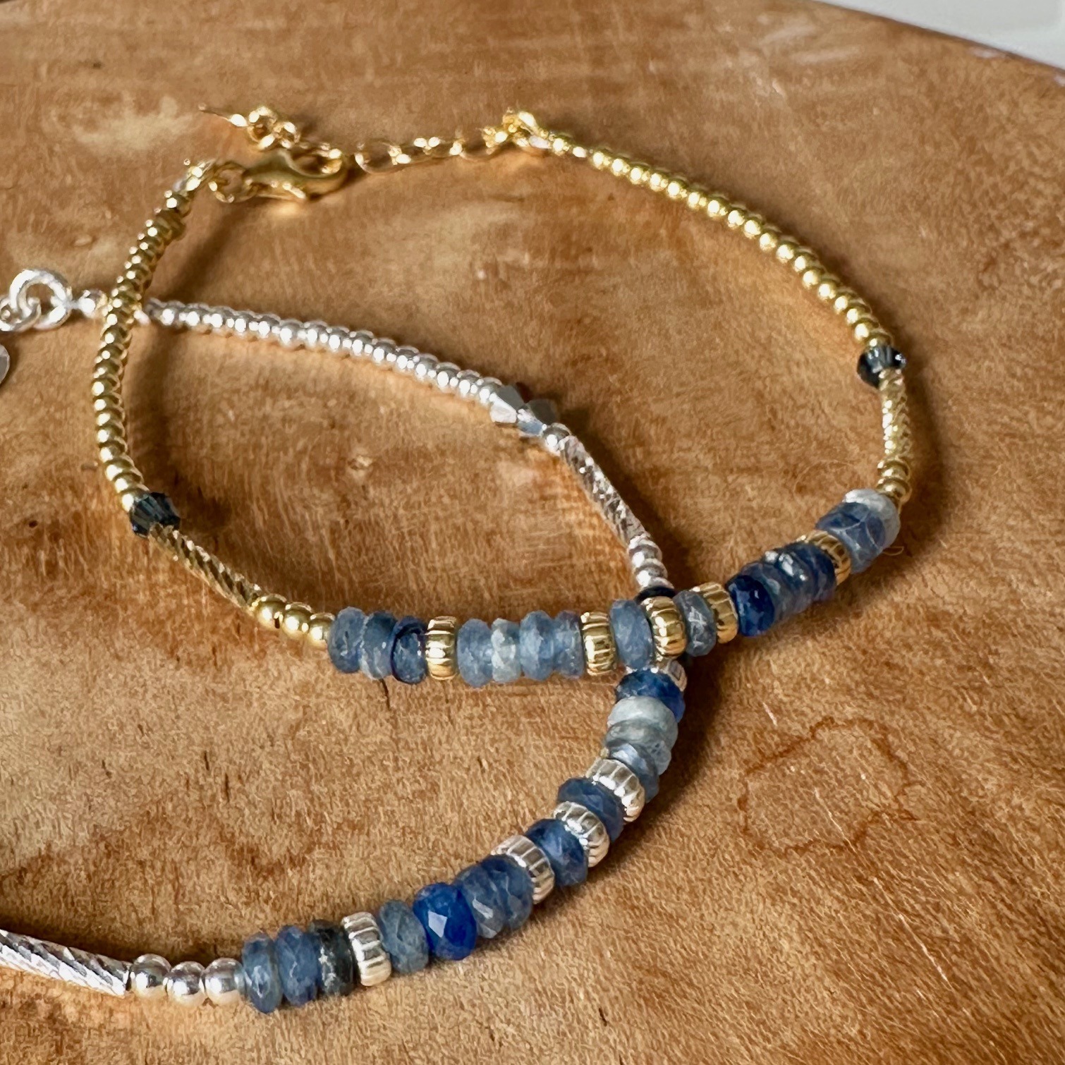 Bracelet en cyanite ( kyanite) et Argent 925 - Azur silencieux – Image 4
