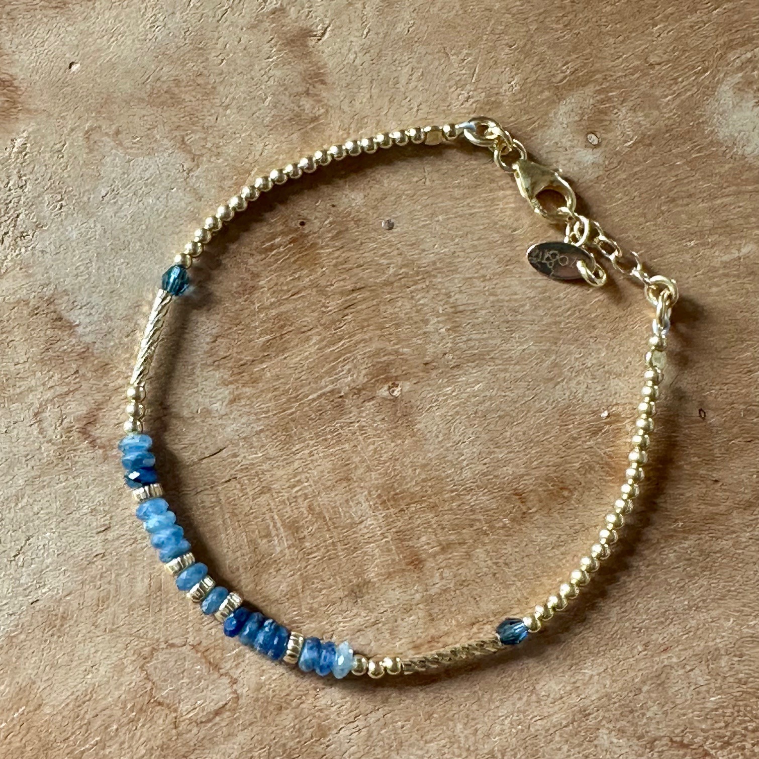 Bracelet en cyanite ( kyanite) et Argent 925 - Azur silencieux – Image 3