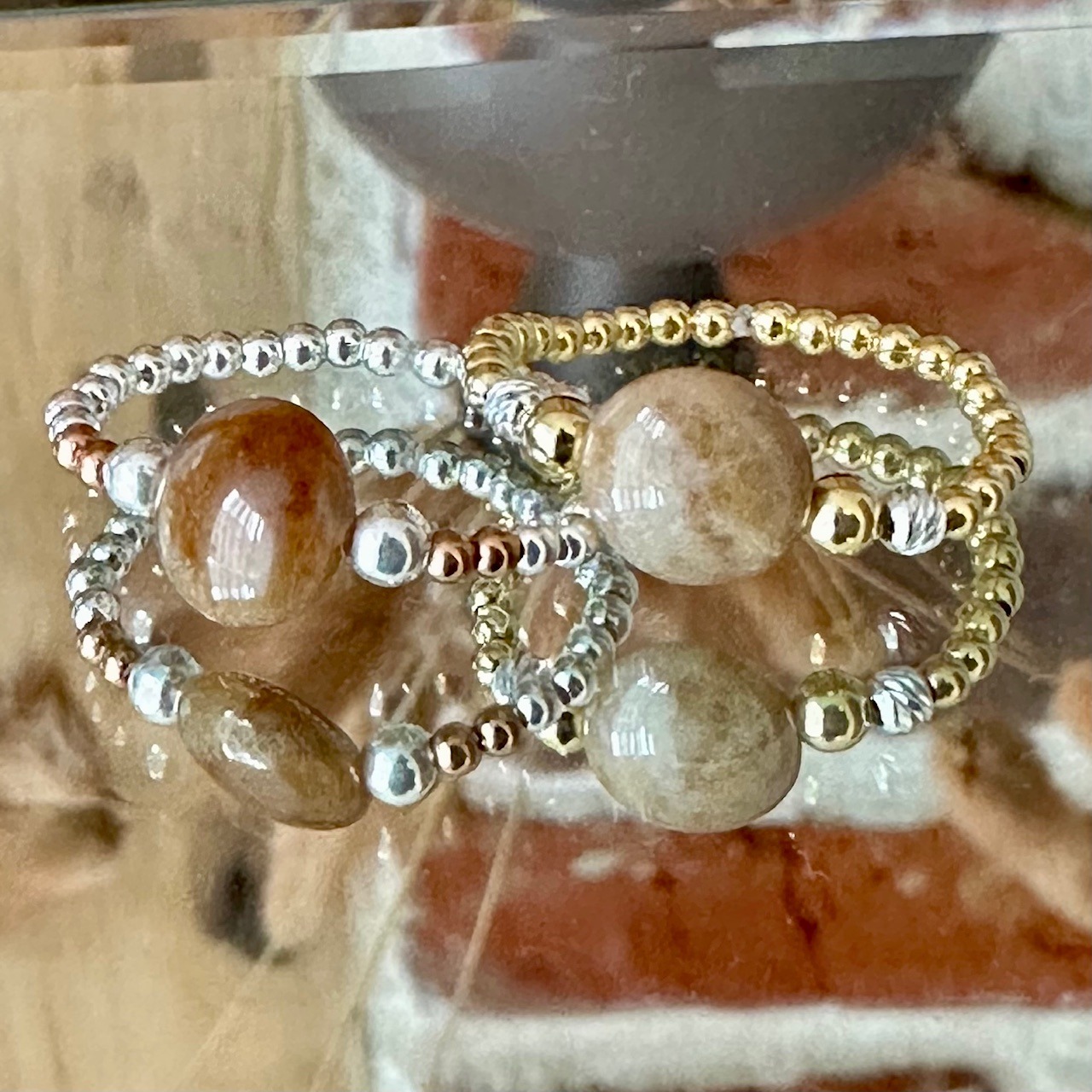 Bague en Argent ou Argent doré Smarties Camel – Image 3