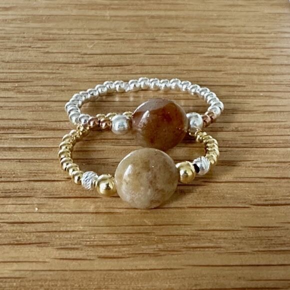 Bague en Argent ou Argent doré Smarties Camel