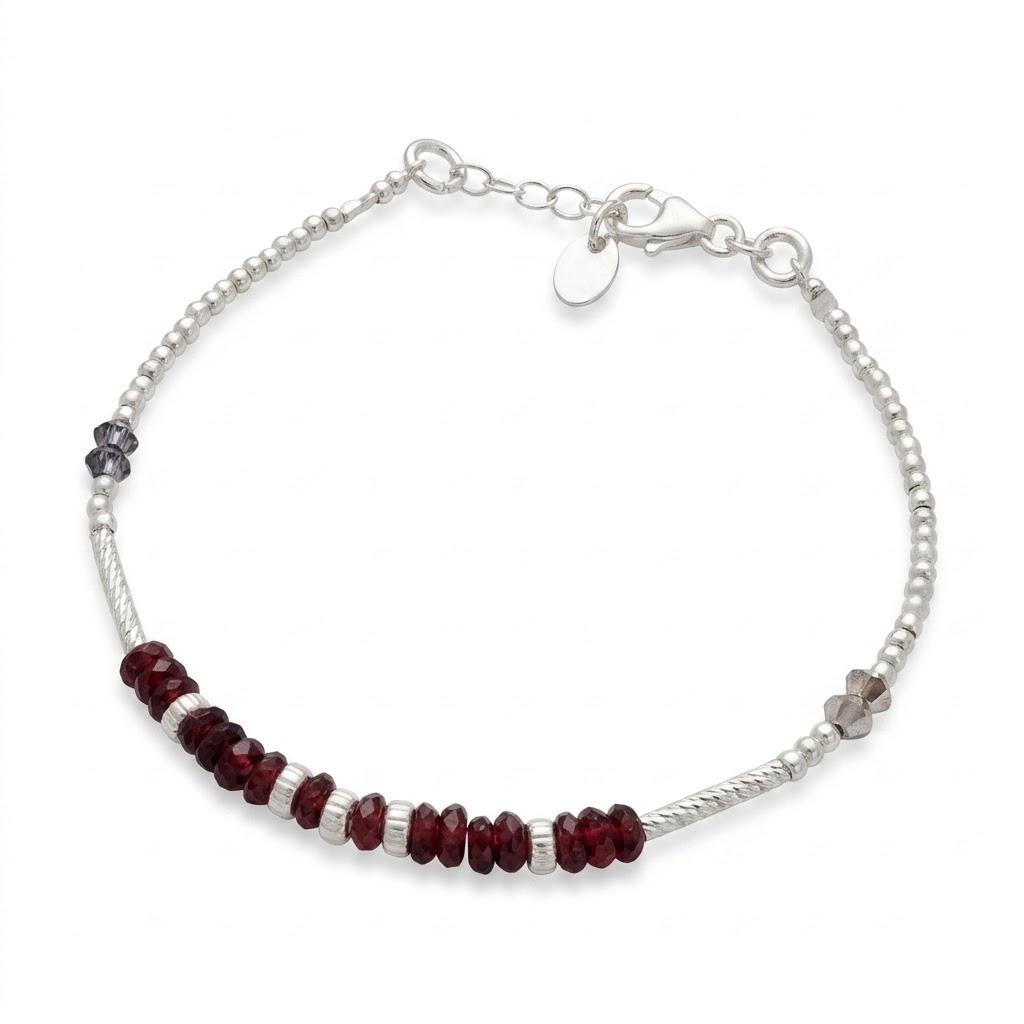 Bracelet Grenat secret en Argent 925 ou Argent doré – Image 4