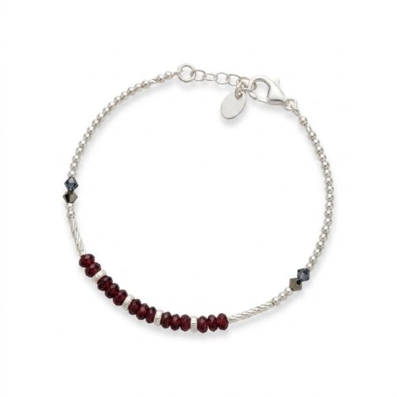 Bracelet Grenat secret en Argent 925 ou Argent doré