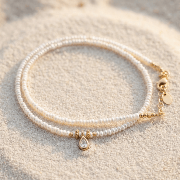 collier perles d'eau