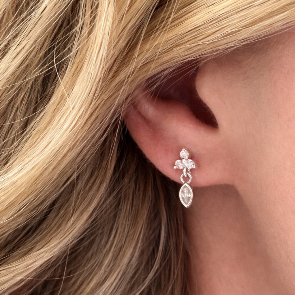Boucles d'oreilles Anaé- Argent 925 et zirconiums