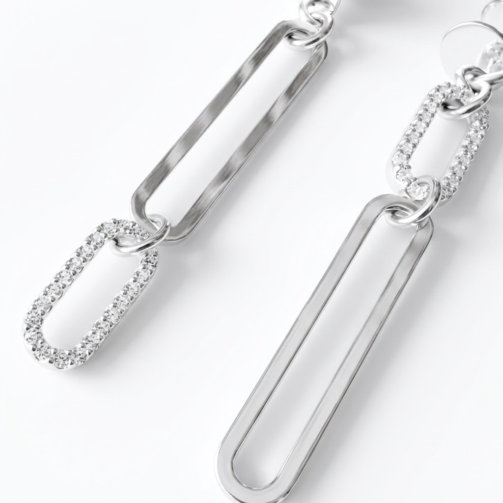 Boucles d'oreilles YUNA- Argent 925 et zirconiums – Image 3