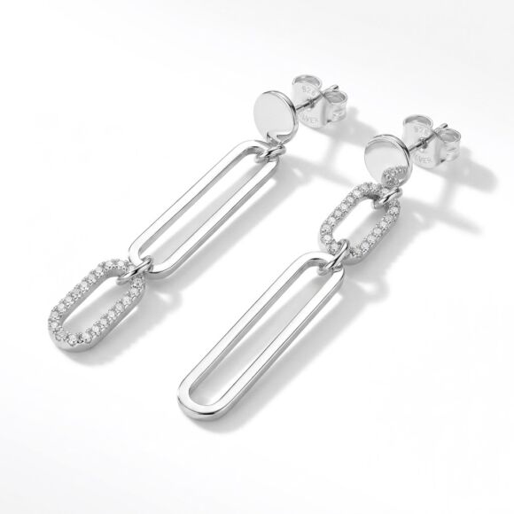 Boucles d'oreilles YUNA- Argent 925 et zirconiums