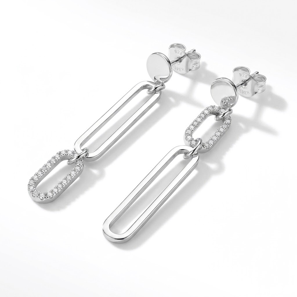 Boucles d'oreilles YUNA- Argent 925 et zirconiums