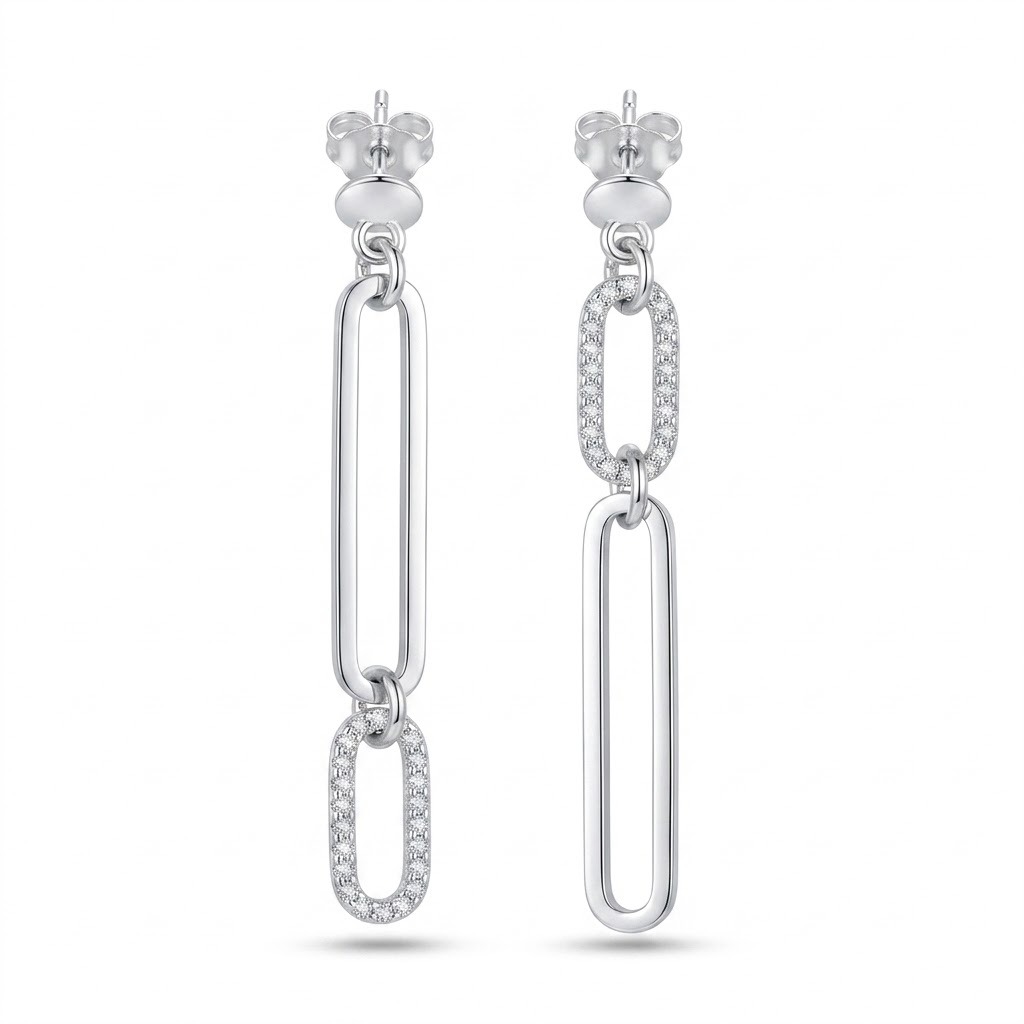 Boucles d'oreilles YUNA- Argent 925 et zirconiums – Image 4