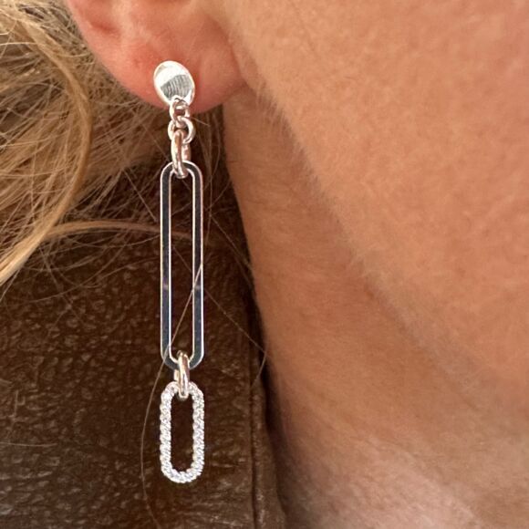 Boucles d'oreilles YUNA- Argent 925 et zirconiums