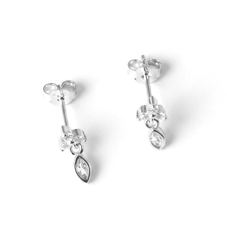 Boucles d'oreilles Anaé- Argent 925 et zirconiums – Image 3
