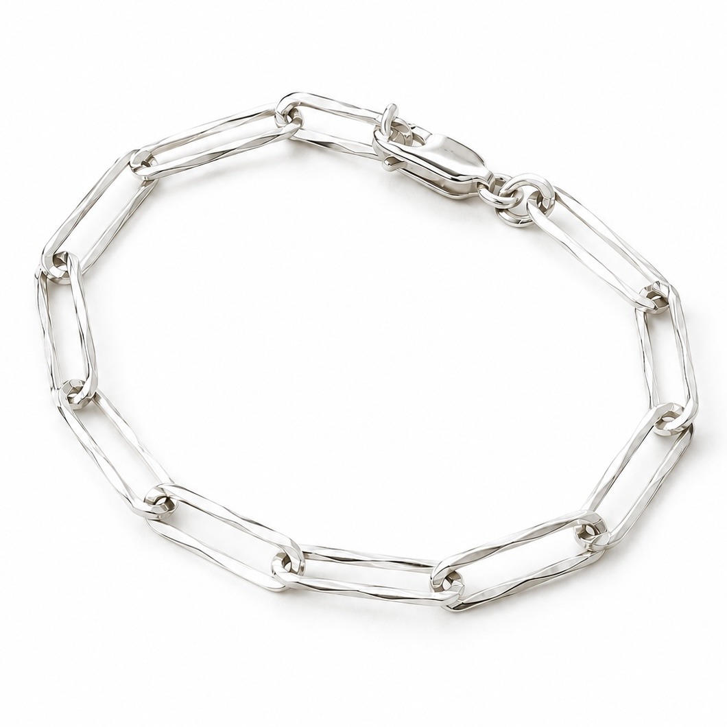 Bracelet chaine graphique en Argent 925 - Nicole