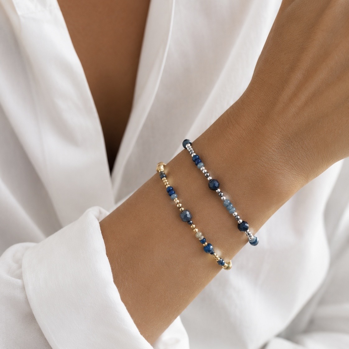 Bracelet en saphir noir et kyanite-Livia – Image 2